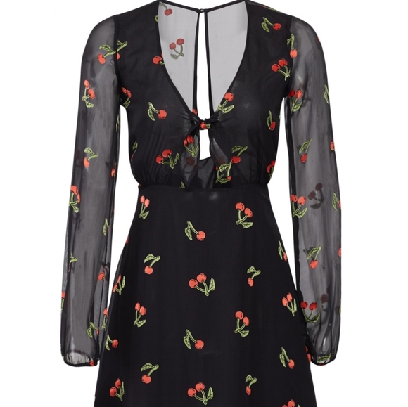 🍒NWT🍒 FL&L CHERRY PRINT DRESS - Picture 3 of 12
